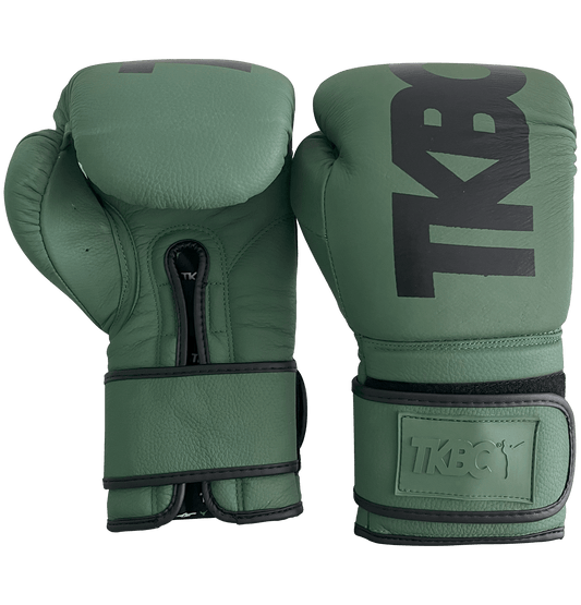 TKBC Boxhandschuhe grün Logo gedruckt